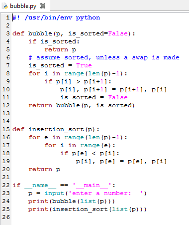 Algoritmo Bubble Sort Python, ordinamento in Python